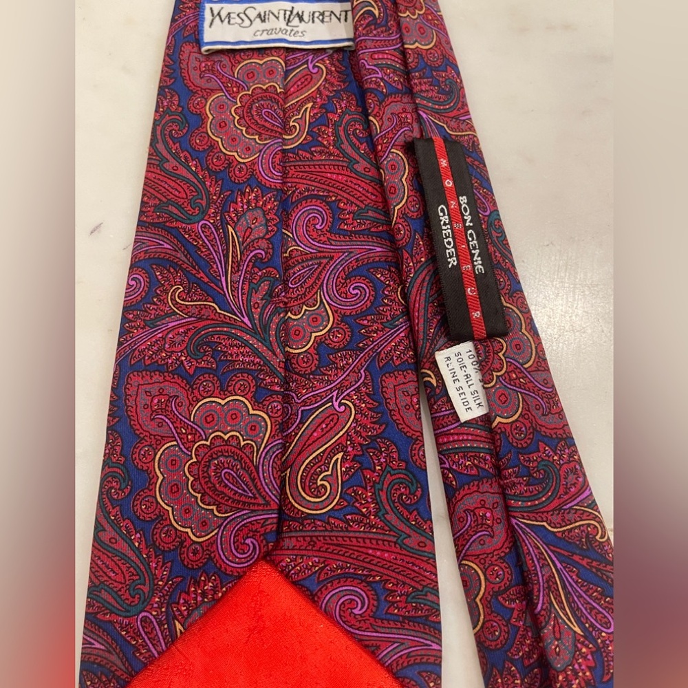 Vintage Yves Saint Laurent cravates YSL Silk Tie
